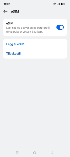 Velg Legg til eSIM