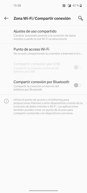 Seleccione Punto de acceso Wi-Fi