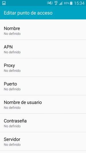 Introduzca la información de Internet