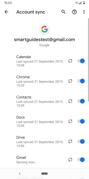 Your information will be synchronised