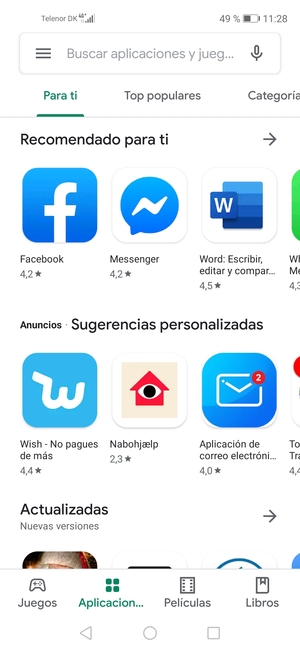 Seleccione la barra de Búsqueda
