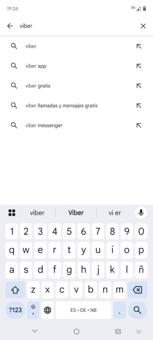 Introduzca el nombre de la aplicación y seleccione Buscar