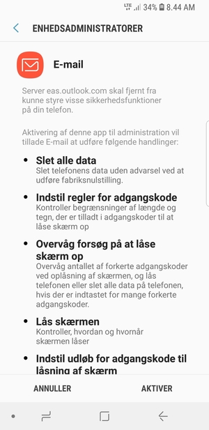 Vælg AKTIVER
