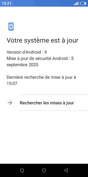 Sélectionnez Rechercher les mises à jour