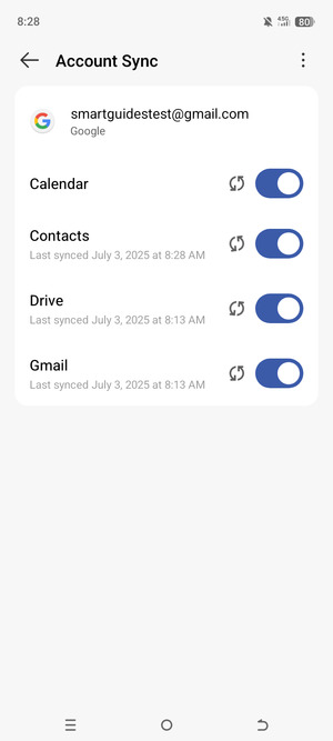 Your information will be synchronised