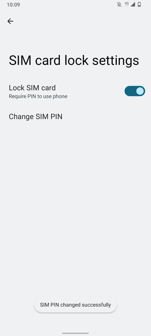 Your SIM PIN has been changed