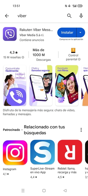 Seleccione la aplicación