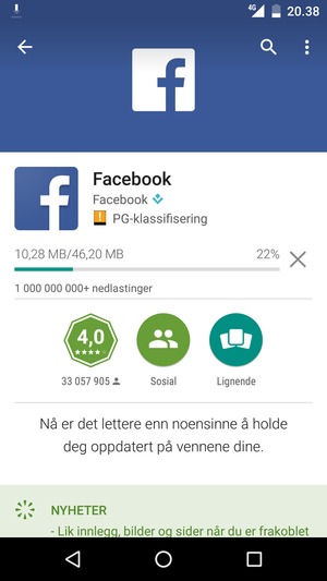 Vent til installasjonen er ferdig