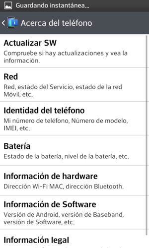 Seleccione Actualizar SW