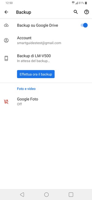 Seleziona Account