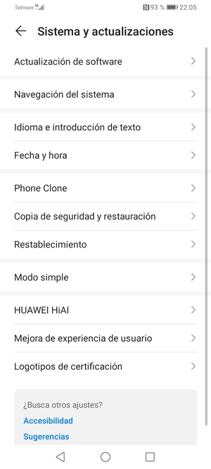 Seleccione Actualización de software