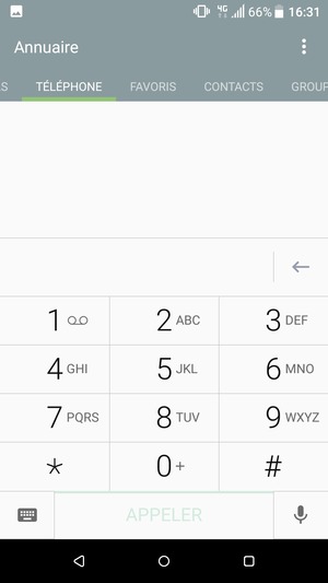 Appuyez longuement sur le numéro 1