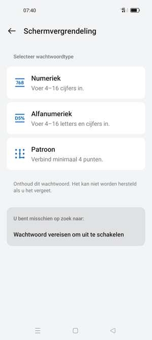 Selecteer Patroon