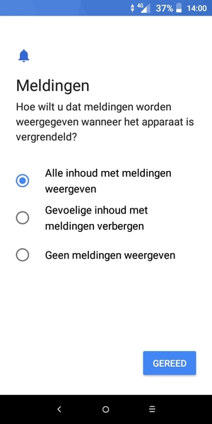 Selecteer uw voorkeursoptie en selecteer GEREED