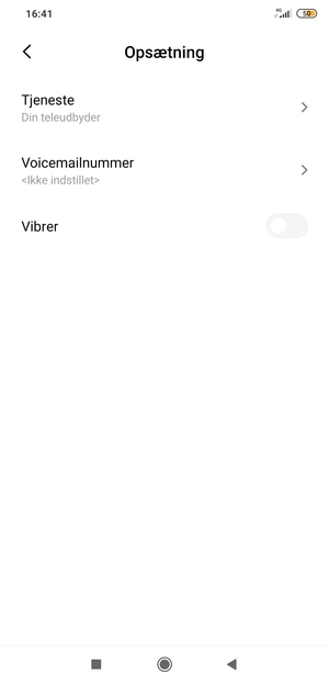 Vælg Voicemailnummer