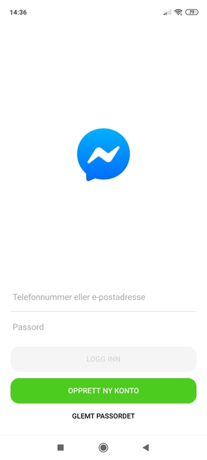 Applikasjonen er klar til bruk