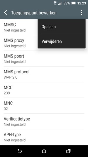 Selecteer Opslaan
