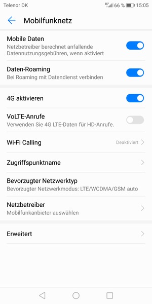 Schalten Sie Datenroaming an oder aus