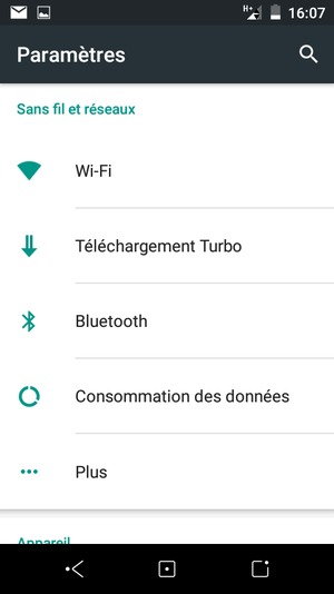 Sélectionnez Plus