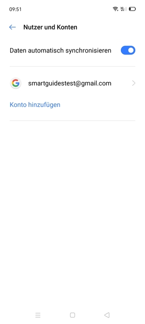 Wählen Sie Ihr Google Konto