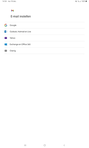 Selecteer Outlook, Hotmail en Live