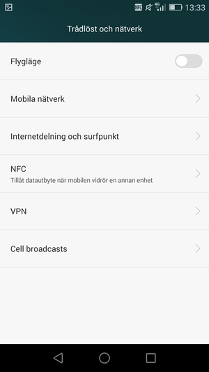 Välj Mobila nätverk