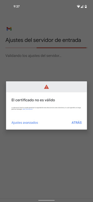 Seleccione Ajustes avanzados