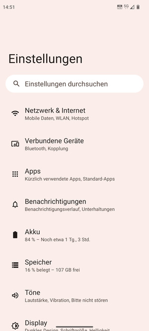 Wählen Sie Netzwerk & Internet