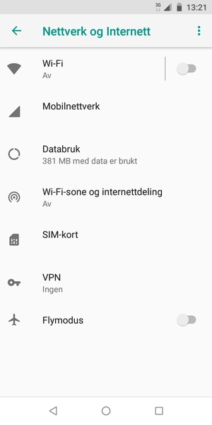Velg Mobilnettverk
