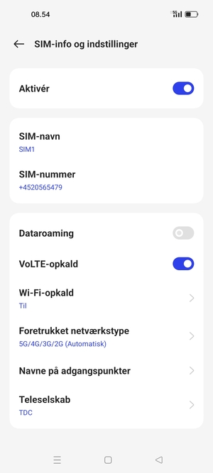 Vælg Navne på adgangspunkter