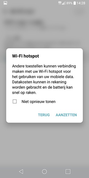 Selecteer AANZETTEN
