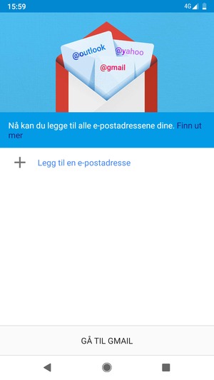Velg Legg til en e-postadresse