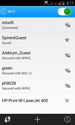 You are now connected to the Wi-Fi network