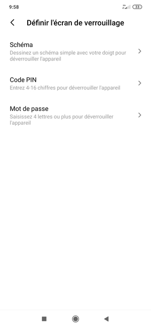Sélectionnez Schéma