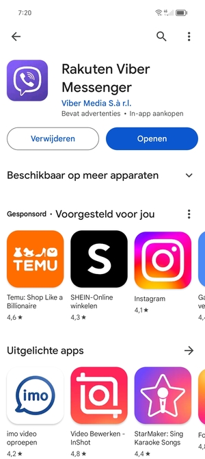 Selecteer Openen
