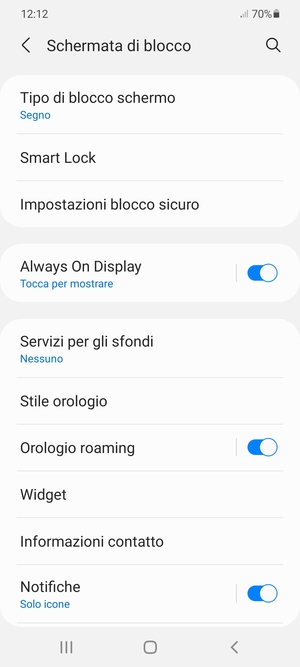 Il tuo telefono è ora protetto dal blocco schermo