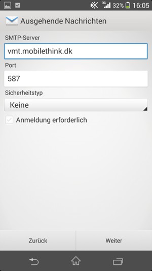 Deaktivieren Sie das Kontrollkästchen Anmeldung erforderlich und wählen Sie Weiter