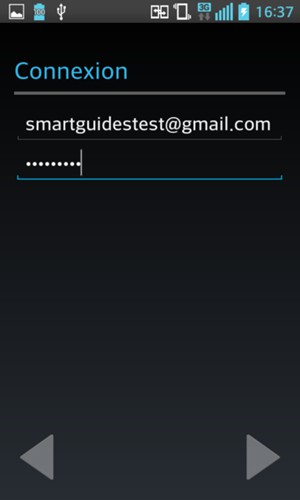 Saisissez votre adresse et votre Mot de passe Gmail. Sélectionnez Suivant