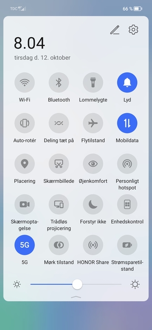 Vælg Strømsparetilstand