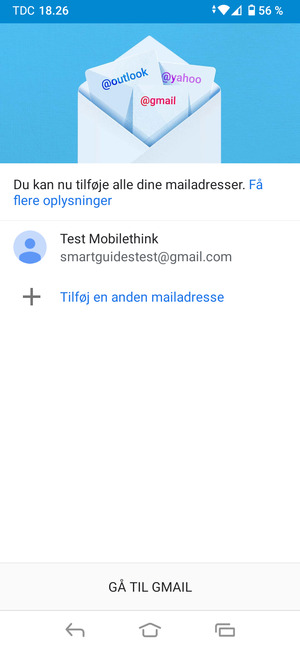 Vælg GÅ TIL GMAIL