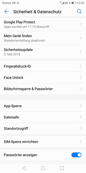 Wählen Sie SIM-Sperre einrichten