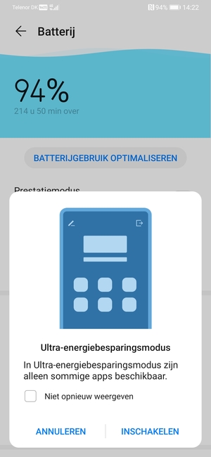 Selecteer INSCHAKELEN