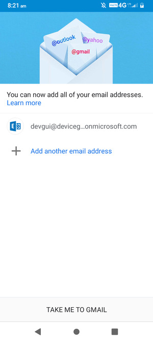 Select TAKE ME TO GMAIL