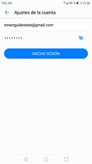 Introduzca su dirección de correo electrónico de Gmail o Hotmail y su contraseña. Seleccione INICIAR SESIÓN