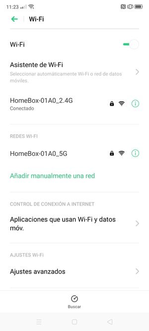 Ahora está conectado a la red Wi-Fi