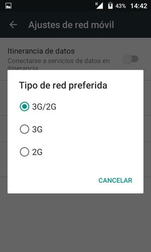 Seleccione la opción deseada