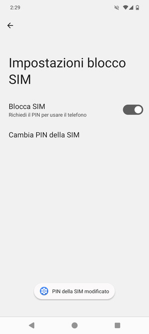 Il tuo PIN della SIM è stato modificato