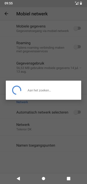 Wacht tot de zoekopdracht beëindigd is