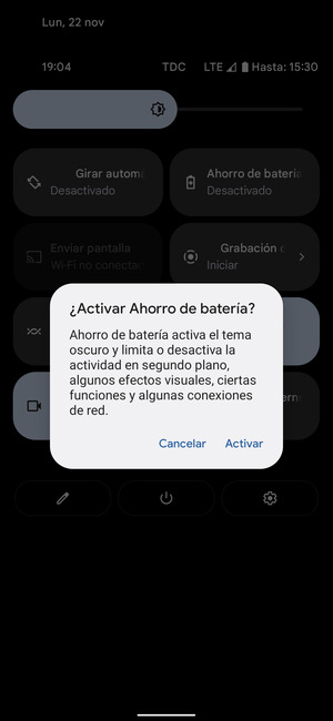 Seleccione Activar