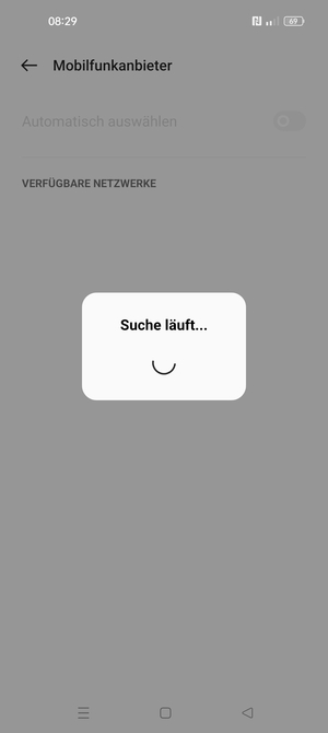 Warten Sie, bis die Suche abgeschlossen ist